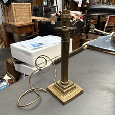 Antique Vintage Brass Corinthian Column Table Lamp No Plug