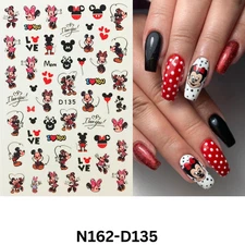 Cute Mickey & Minnie 3D Nail Stickers – Cartoon Nail Art Decals