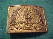 CIVIL WAR C.S.A. CONFEDERATE VIRGINIA BELT BUCKLE PLATE REPRODUCTION 1