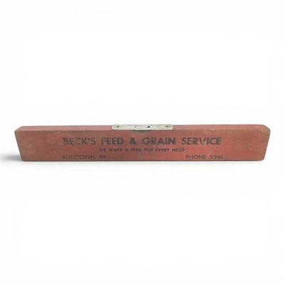 1960s Beck's Feed & Grain Service Kutztown PA Level 12''
