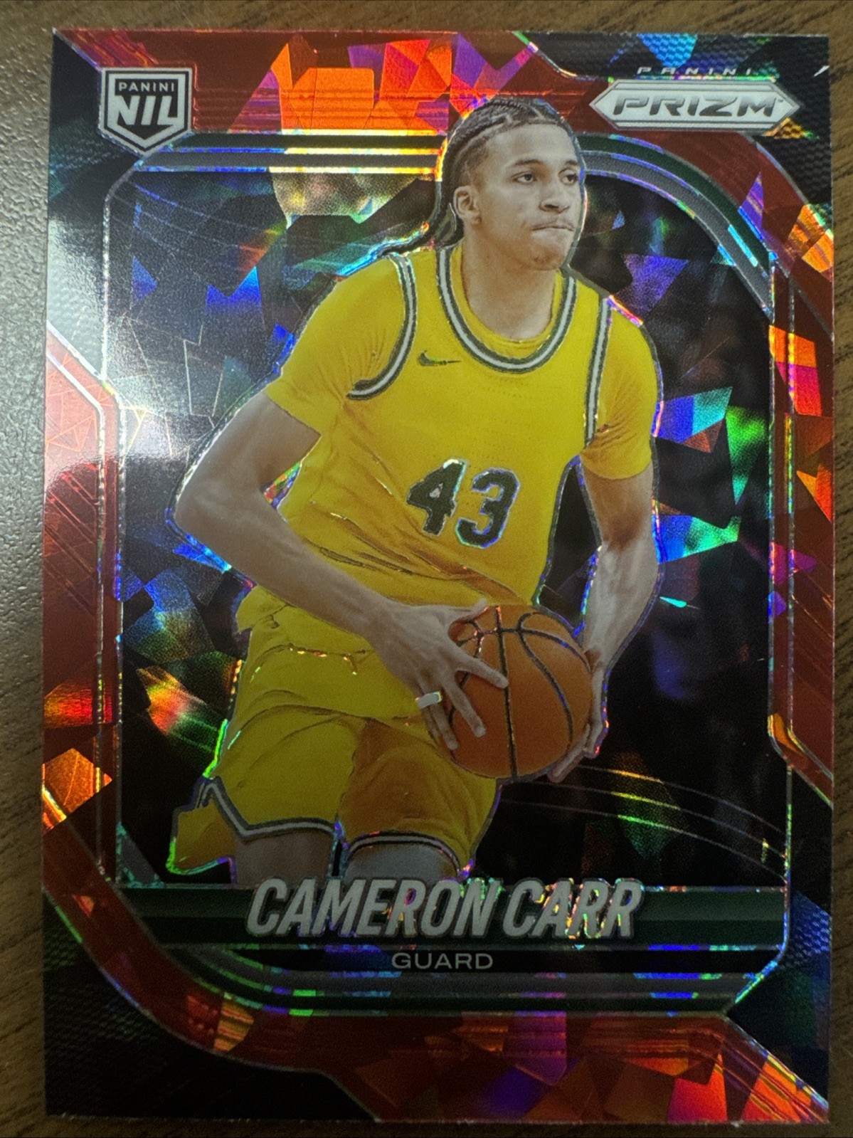 2025-26 Panini Prizm Cameron Carr #191 Red Ice Prizm NIL