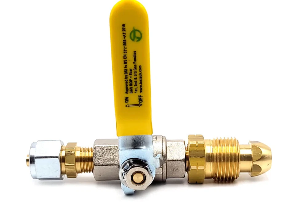 LPG Gas Bottle Filling Set UK Bayonet Filling Point & Pol Swivel Adapter New - Image 3 of 4