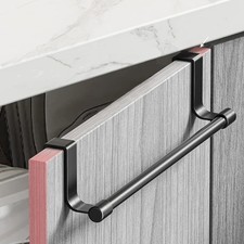 Over Cabinet Door Towel Rack Stainless Steel Kitchen Bathroom Hanging Towel Hold