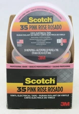 Electrical Tape- 3/4 in x 66 ft. -Pink-3M 35 Scotch Vinyl Color Coding