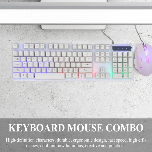 Tastatur- Und Mausset Büro Gaming-Tastatur Mit Hintergrundbeleuchtung - Afbeelding 4 van 12