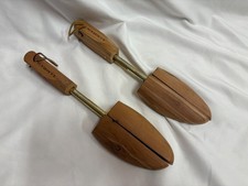 Vintage Pair GH Bass Co Wooden Cedar Shoe Tree Shapers, Stretchers Size L