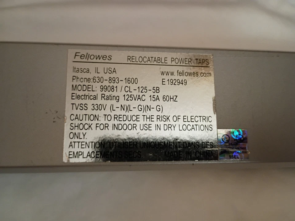 Fellowes 99081 Surge Protectors Power Strip - Image 3 of 4