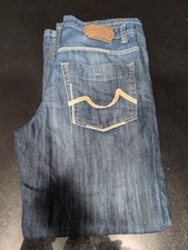 Vintage Y2K Ecko Unltd Baggy Jeans 32X30 Wave Pocket Stitch Blue Denim Skater...