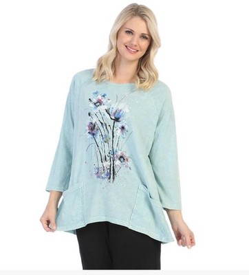 NWT   Jess & Jane Felicity Tunic with Pockets size Large Made in USA