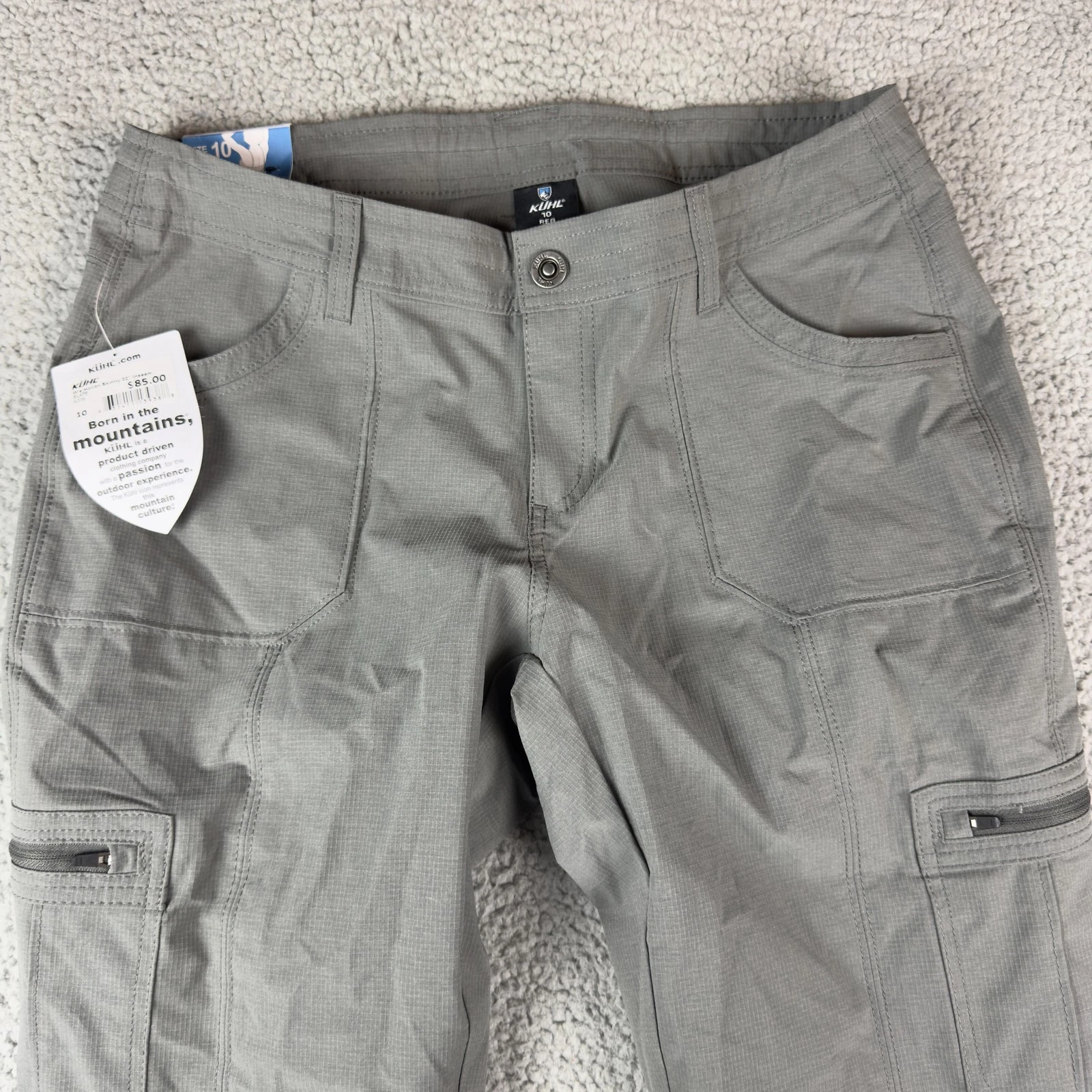 Kuhl Pants Womens 10 Gray Horizn Skinny Reflex Softshell Hiking UPF 50 Outdoors