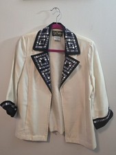 Vintage Bob Mackie Wearable Art Silk Blazer Jacket   Size S   Mosaic Tile Glam 