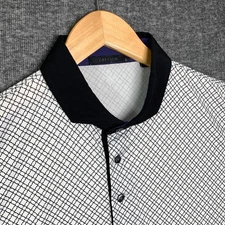 Greyson Polo Men Large Abstract Performance Golf Stretch Preppy Modern