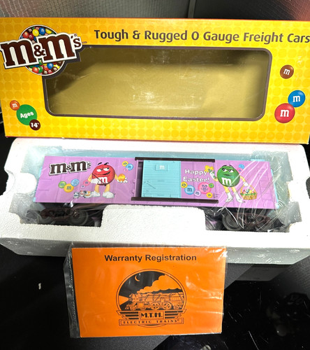 MTH M&M Caja de Pascua Coche Calibre O Plástico Publicidad Multicolor 30-74539 | Zustand: New