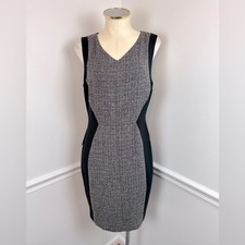 THE LIMITED Sleeveless Black & White Business Career Sheath Dress NWT | Size 8