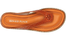 NEW 158 Donald Pliner SEENA Leather Sandals sz 8 Orange Slides