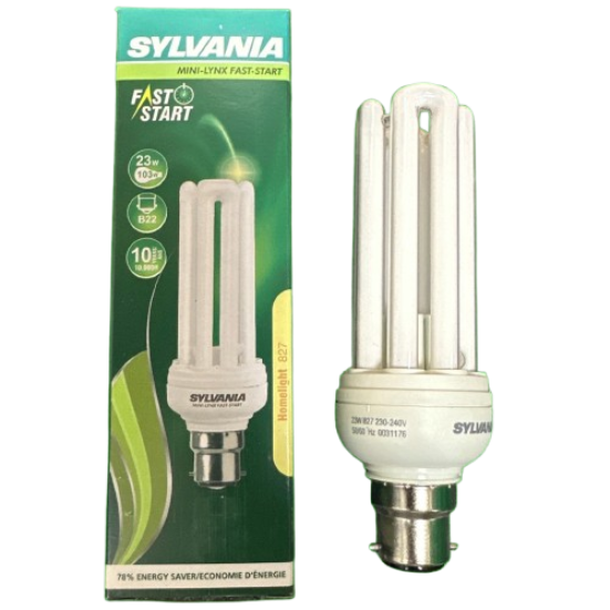 Sylvania CFL Stick Light Bulb 23W Low Energy Power Saving BC B22 Lamps x1