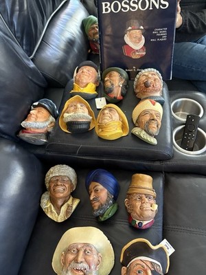 Collection Of 14 Bossons Heads And History Of Bosson Book