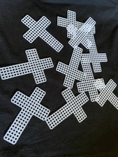 Set of 10 Crosses Pre-Cut Plastic Canvas 3  Christmas