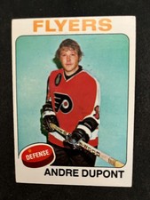 1975-76 Topps Rare Blank Back #56 Andre Moose Dupont Philadelphia Flyers Vg