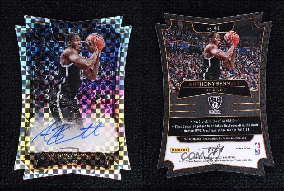 2016-17 Panini Select Die-Cut Auto Power 1/1 Anthony Bennett #41 Auto 2d0 - Image 3 of 3