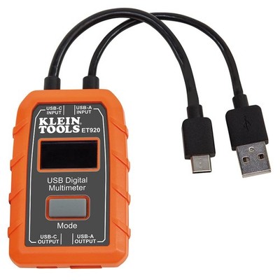 Tools ET920 USB Power Meter, USB-A and USB-C Digital Meter for Voltage, Current,