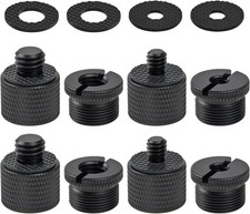 12 Pieces Mic Stand Adapter, Mic Thread Screw Adapter 5/8 Female to 3/8 Male and