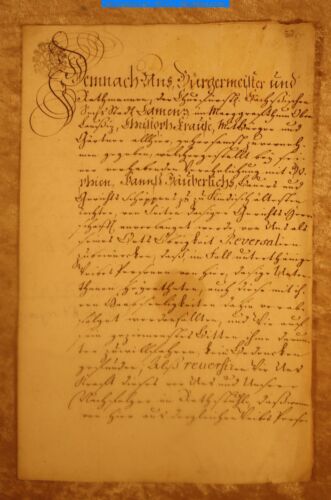 SACHSEN-Camenz 4.April 1776- Der Bürgermeister m. Tax-Stempel u. gesiegelt - Bild 1 von 2