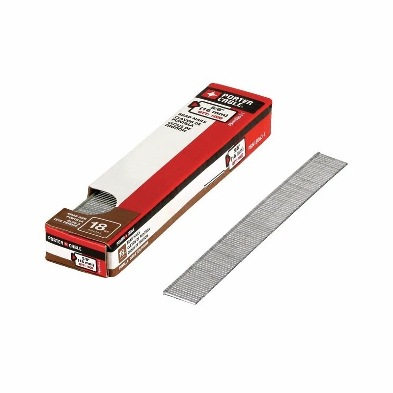 Porter Cable PBN18063 1 18 Gauge Brad Nails 5 8 Inch 1000 Pack