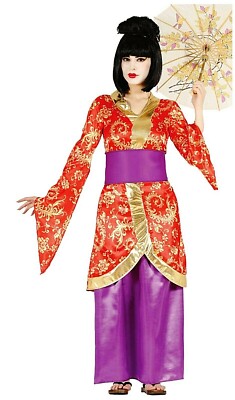 CARNEVALE HALLOWEEN VESTITO GEISHA GIAPPONESE JAPAN GIRL ADULTO