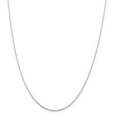 925 Sterling Silver 1mm Cable Chain; 18 inch; Lobster Clasp