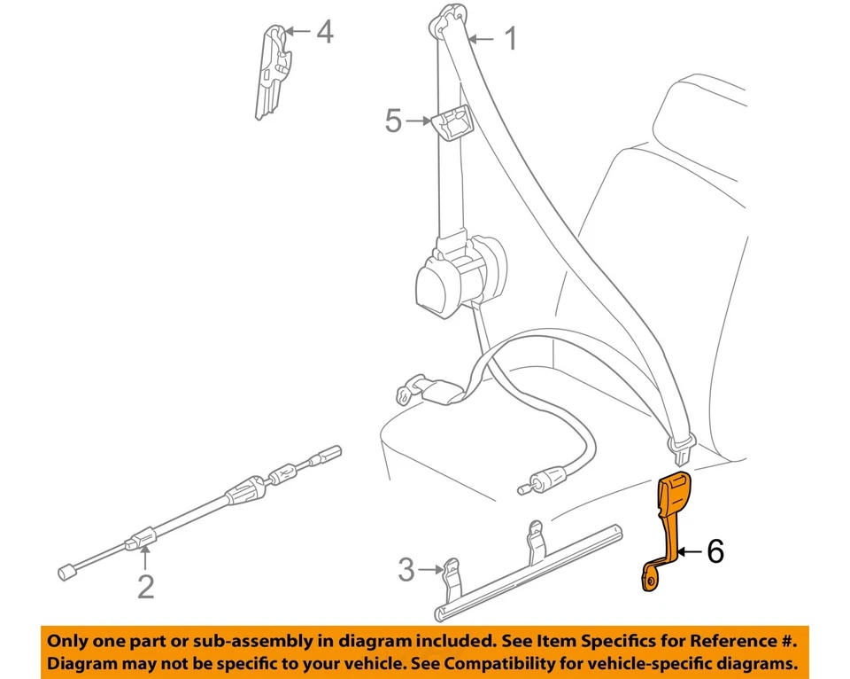 Used Front Left Seat Belt Front fits: 2001 Audi A4 Sdn bucket seat driver buckle Foto 3 de 4