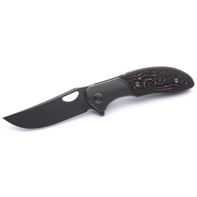 Miguron Dromos Folding Knife Broze/CF Handle M390 Plain Dark Grey MGR-611CBN