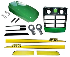 Front Grille/Upper Hood/Fuel Door W/Hardware/Sticker/CLIP Fits John Deere 4310