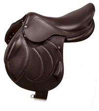 Close Contact Leather English Jumping Horse Riding Saddle Tack Set 12" to 18"