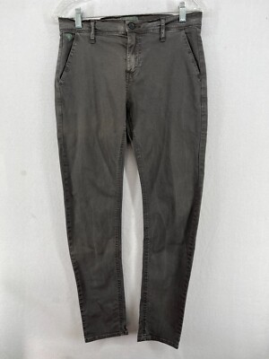 LE TEMPS DES CERISES Pants Womens 27 Cotton Stretch Twill Skinny Chino Gray