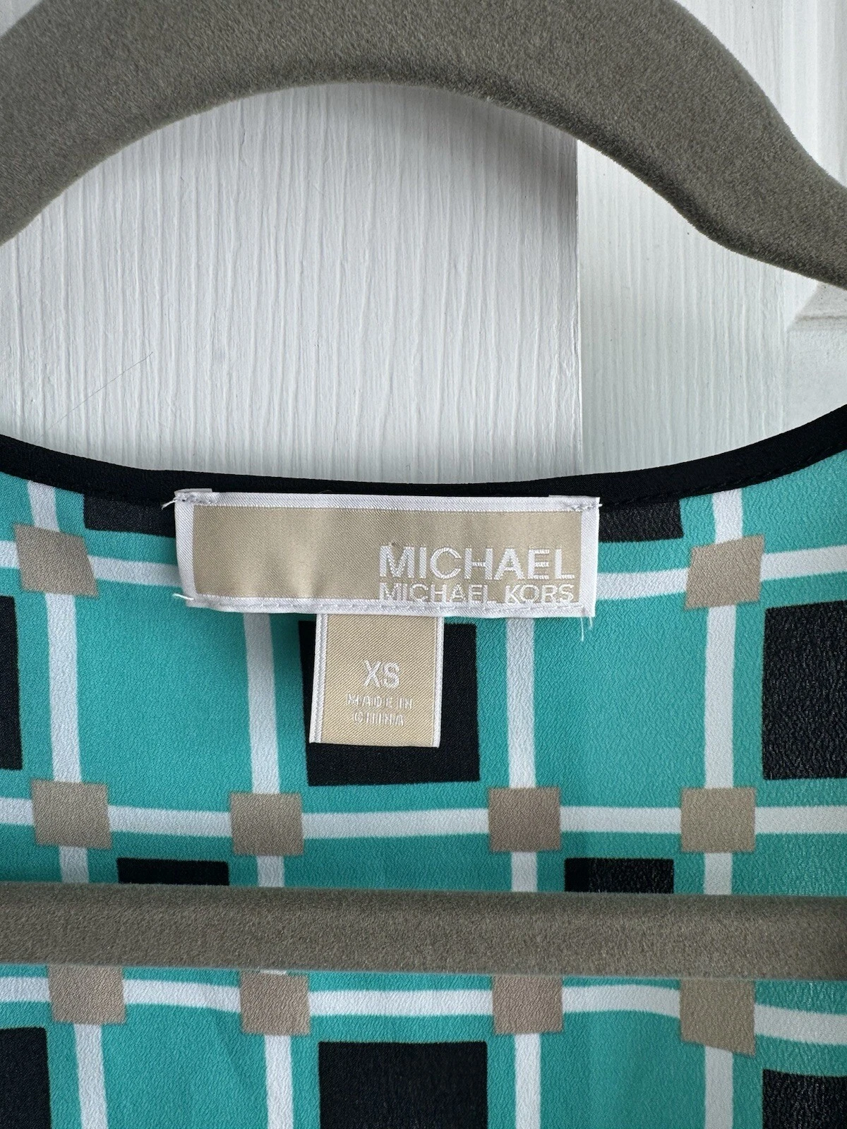 Maxi abito estivo leggero Michael Kors MK blu nero a righe extra small XS