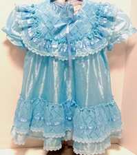 Beautiful Vintage Girls Party Dress Baby Blue Ruffles Lace 3X 3T Canada