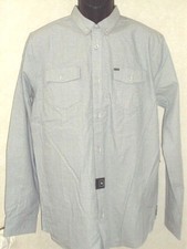 NWT RIP CURL DOBSON L/S MEN'S SHIRT DUTCH BLUE MEDIUM code FF77 RP 54.50