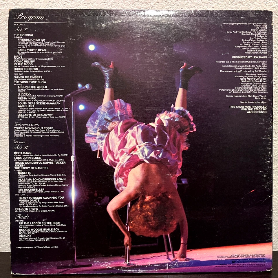 BETTE MIDLER - Live At Last (Atlantic) - 12" Vinyl Record 2xLP - EX - Image 2 of 4