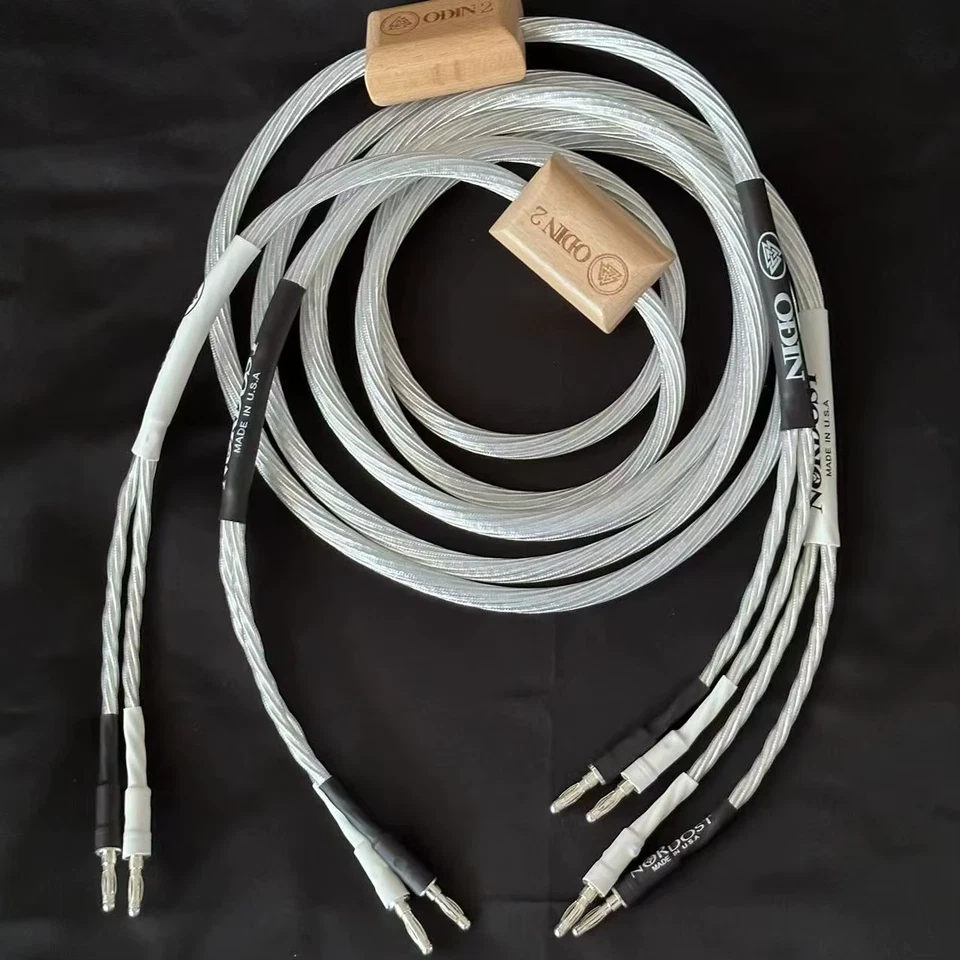 Audiophile Sterling Silver Plated 7NOFC Speaker Cable 2x 2 Meter Banana Plugs - Image 2 of 4