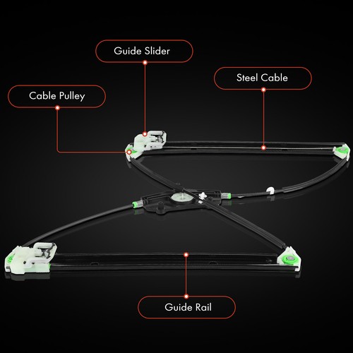 Power Window Regulator for Audi A4 Quattro 2009-2015 S4 2010-2016 Front Right - Picture 5 of 8