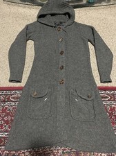 Vtg 60-70's Fanny Wrappers Kinetic Sweater Duster Long Coat Wool Sz Medium