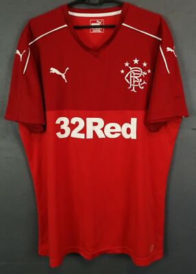 MEN'S FC RANGERS GLASGOW 2016/2018 SCOTLAND FOOTBALL SOCCER SHIRT JERSEY SIZE XL