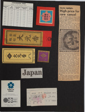 Japan Ephemera Lot 9 Conversion Table Labels Expo 70 Auction Clipping