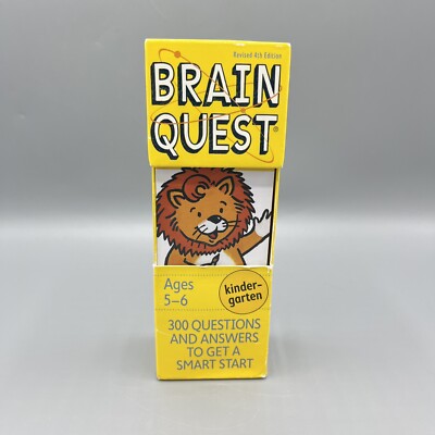 Brain Quest Quiz Cards 300 Questions for a Smart Start Kindergarten Ages 5-6