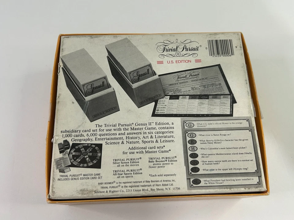 Trivial Pursuit Genus II Edition Subsidiary Card Set for Master Board Game - Image 4 of 4