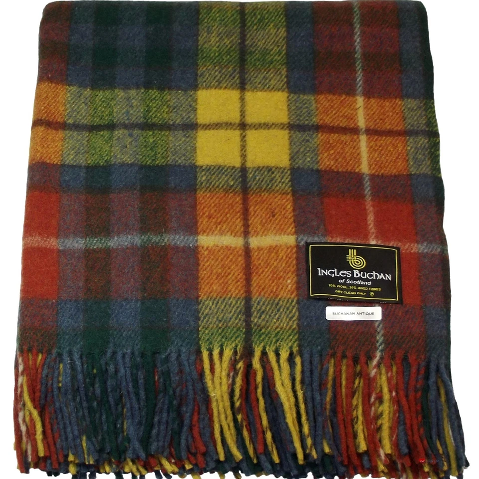 Scottish Made Tartan Blankets Rugs Wool Throws in 25 TARTANS - Image 2 of 2