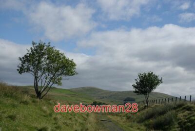PHOTO  DISMANTLED RAILWAY WEST OF GLENBUCK LOCH A VIEW TOWARDS HARESHAW HILL [[N