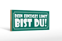 Holzschild Spruch 27X10 Cm Dein Einziges Limit Bist Du Deko Schild Wooden Sign