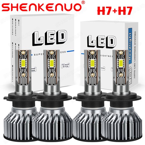 For Mercedes-Benz C250 C300 C350 4pc Combo Headlight High Low Beam LED Bulbs V2T - Picture 2 of 11